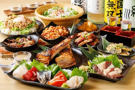 【海鮮&馬刺しを堪能】 『牡丹コース』 全9品+平日2.5時間飲み放題付 4,990円