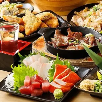 【海鮮＆馬刺し満喫】『桔梗コース』 全9品+3時間飲み放題付 4,490円