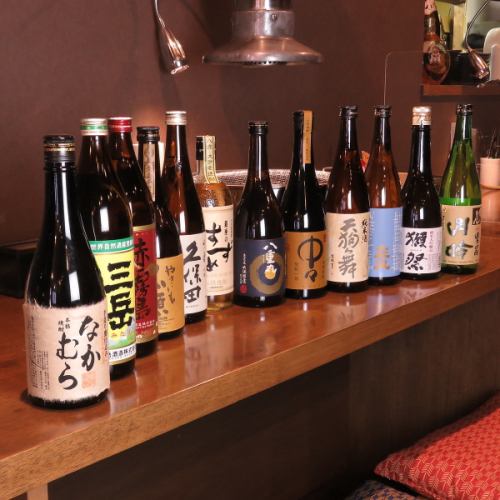 A wide variety of brands of sake, including local sake!