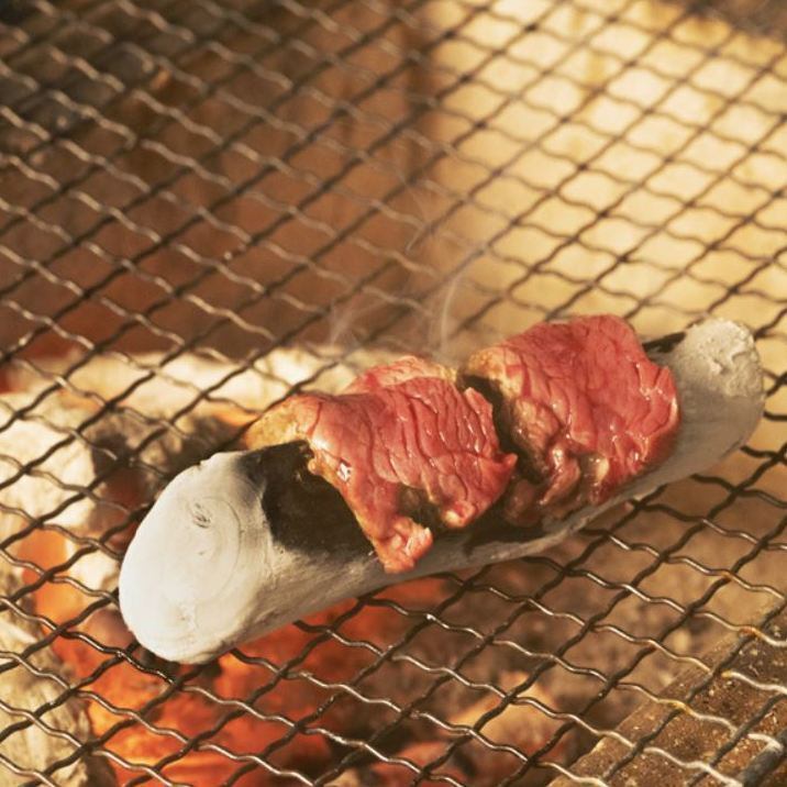 Meat is also served charcoal grilled.Enjoy the unique flavor