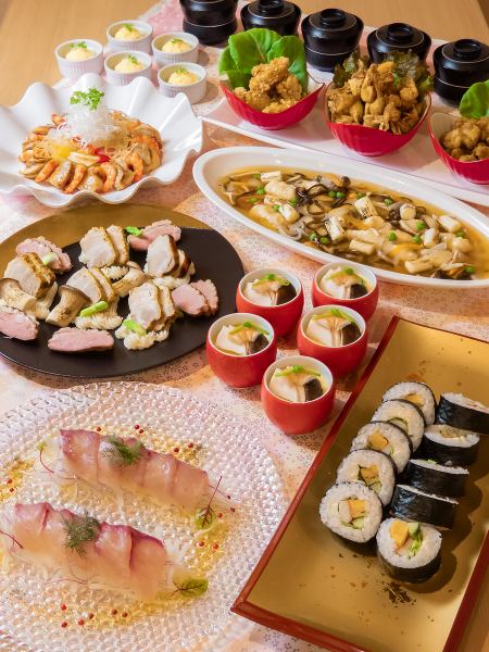 【各种宴会方案】9道菜的大拼盘套餐5,000日元(含税) ※还有无限畅饮方案!