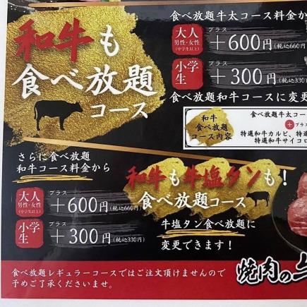 [100-minute all-you-can-eat Wagyu beef course] Women: 4,378 yen / Men: 4,708 yen