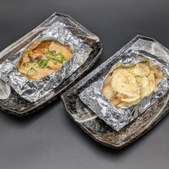 じゃがバターチーズホイル焼き/エリンギバターホイル焼き