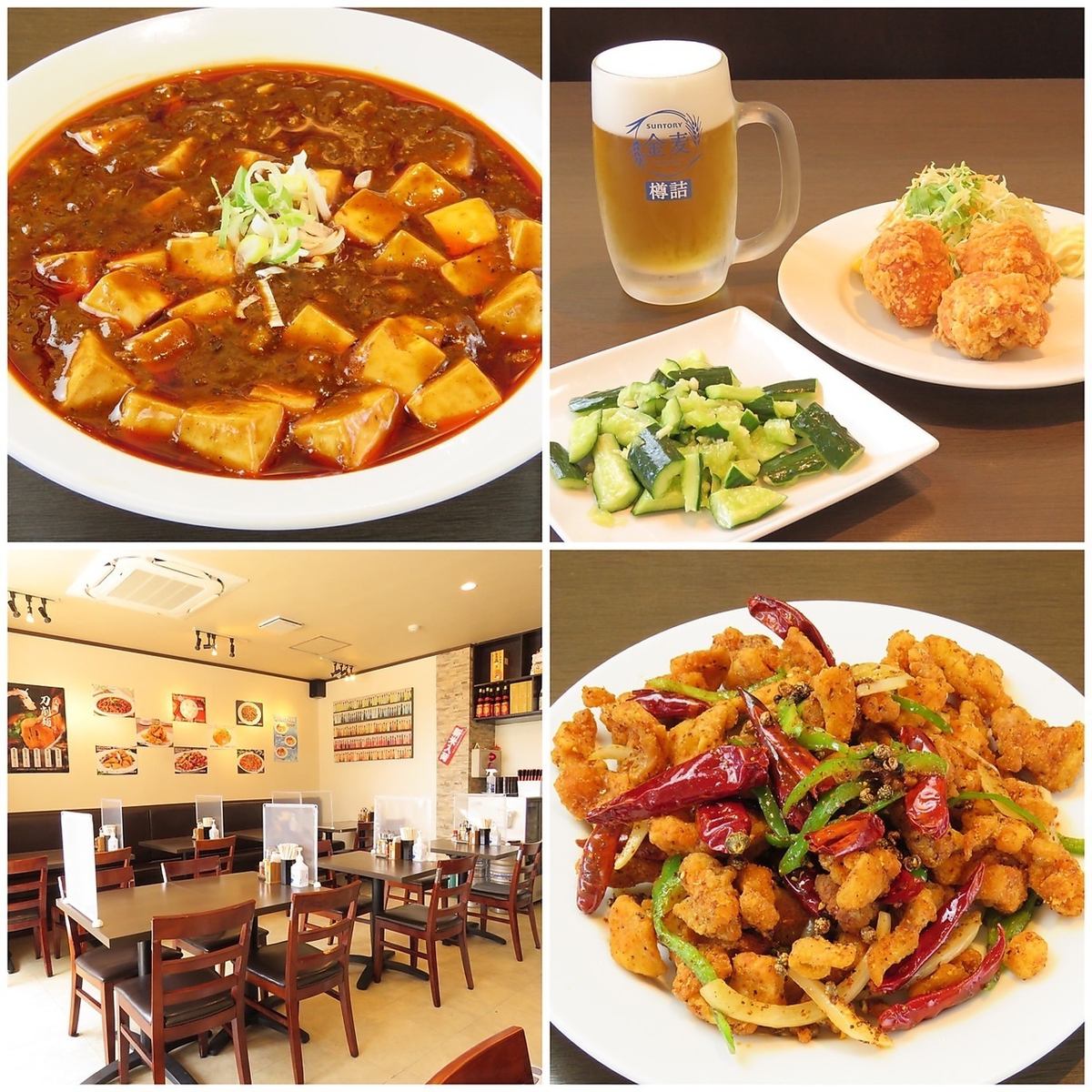 A variety of authentic Chinese dishes to enjoy in Tsuruse, such as mapo tofu and sword-cut noodles!