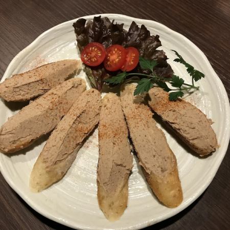 Bruschetta with liver mousse