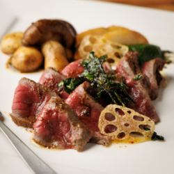 和牛のガーリック醤油