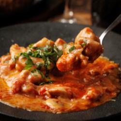 大山鶏のトマトチーズ焼き