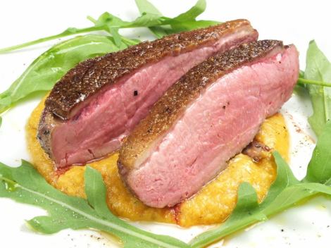Roasted Sharan Vurgo family duck fillet with herbs