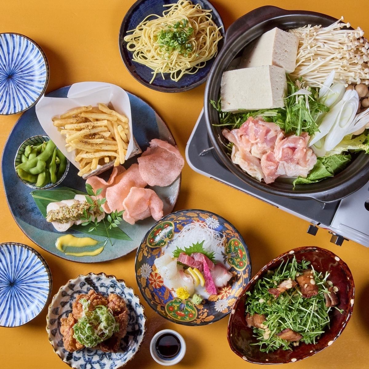 沖縄の食材をふんだんに使用した創作料理。広いお座敷で宴会にもピッタリ◎