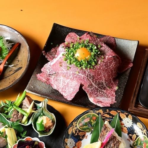 国産牛の瞬間炙りすき焼き(60g)