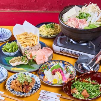 【うーまく食べ飲み放題コース】120分自慢の料理5品・ドリンクが食べ飲み放題！4000円(税込)