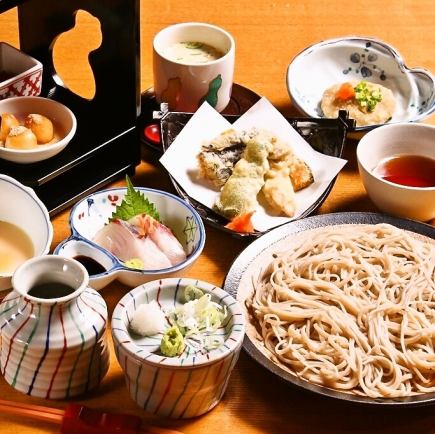 【ランチ女子会に！】デザート付蕎麦会席レディースざる御膳　2420円