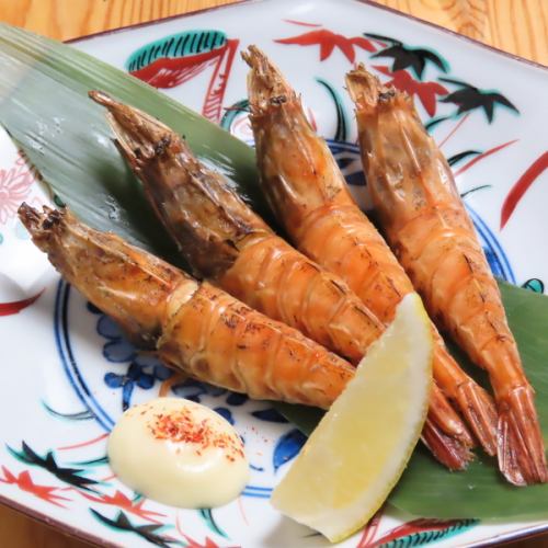 採れたてガス海老姿焼き