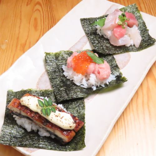 手巻き寿司 うなぎクリームチーズ