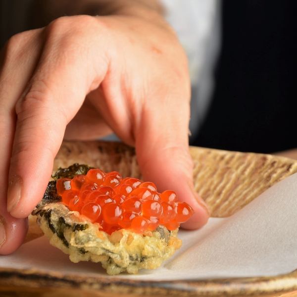 [Specialty] Canapé of seaweed salmon roe ♪