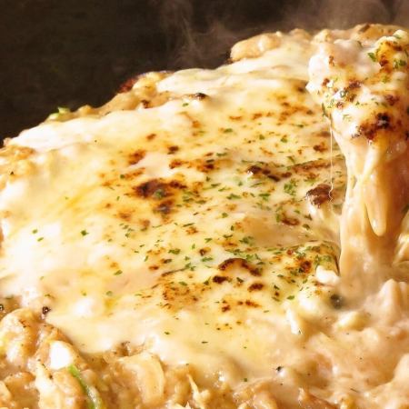 豚もちチーズもんじゃ　[豚・もち・チーズ・エビ]