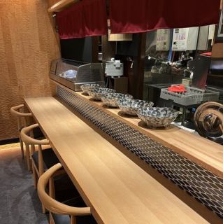 カウンター席完備しております。お1人様よりご来店いただけます。お気軽にお越し下さいませ。【栄/錦/海鮮/肉/和食/居酒屋/宴会/忘年会/新年会/歓迎会/送別会/女子会/デート/飲み放題】