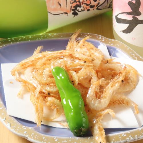 Deep-fried white shrimp from Toyama