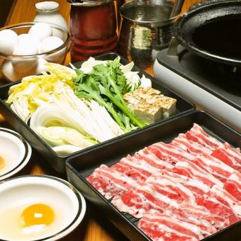 [All-you-can-eat special pork sukiyaki] All-you-can-eat special pork sukiyaki + 30 special dishes & all-you-can-drink 60 kinds ⇒ 3,820 yen
