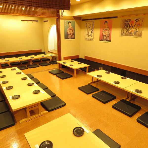 15 people-up to 42 people OK.Please use it widely for company banquets, launches, birthday parties, girls-only gatherings, moms' parties, etc. in Monzennakacho ♪ Zashiki seats, tatami mat private rooms, table seats with free layout.The store can be reserved for up to 100 people! Private rooms are available so you can enjoy your meal slowly.We have the best seats for even a small number of people ♪
