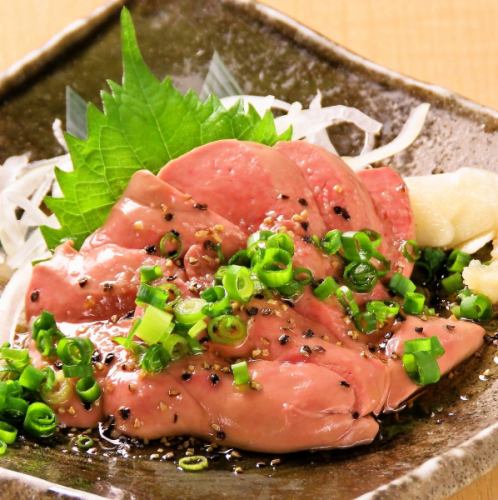 Domestic brand chicken liver sashimi