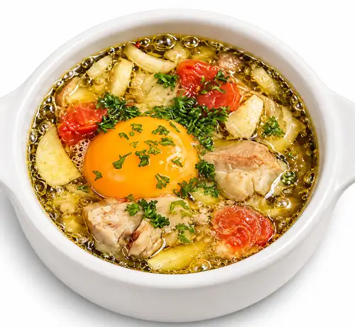 蒜油:鸡肉和蛋黄