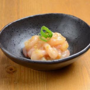 Sweet shrimp with raw soy sauce and koji