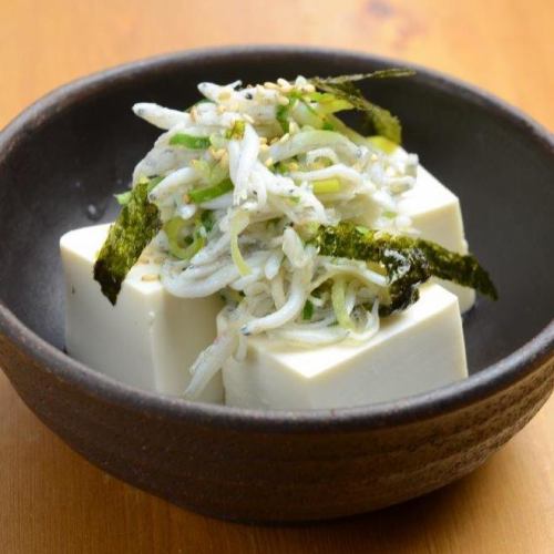 Green onion salt shirasu tofu