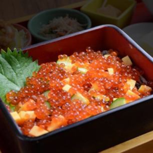 Luxurious salmon roe rice