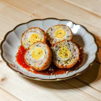 自家製つくねの一口スコッチエッグ