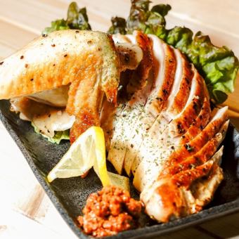 大山鶏トマホークのステーキ　生七味添え