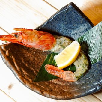 赤海老の柚子胡椒なめろう