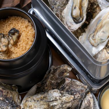 カキ以外にもいろいろ楽しめる♪贅沢な牡蛎のカンカン焼きを堪能してください