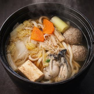 牡蠣カンカン焼き食べ放題＋鍋焼きうどん食べ放題（全6種）