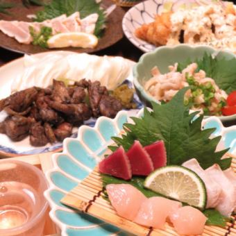 《葵コース》鶏つくし【全10品】♪お刺身・しゃぶしゃぶなど！3H飲み放題付き　6,000円（税込）