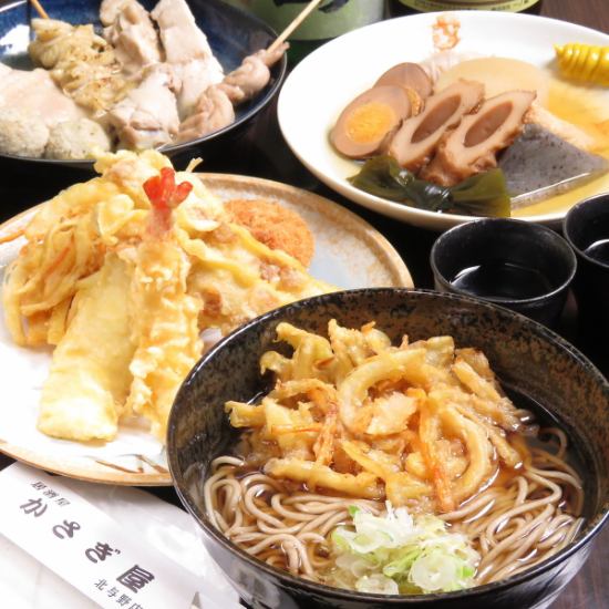 Have a fun party with the oden and tempura at the Soba Shop!