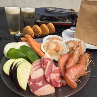 【日～木限定】博多でBBQビアガーデンプラン♪♪◆お得コース◆2時間飲み放題付き　4000円