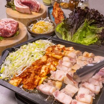 ★All-You-Can-Eat Samgyeopsal Course★ Use a coupon to reduce the price from 3,000 yen to 2,500 yen [Over 44 dishes!]