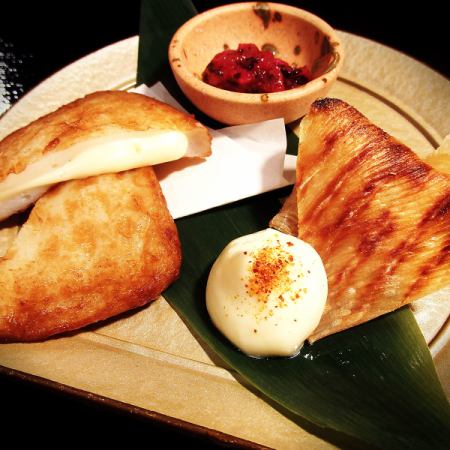 Assortment of 3 types of appetizers