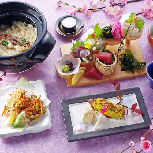 [Hanabuki Course] 11 dishes with the colors of spring, 5,950 yen (tax included)