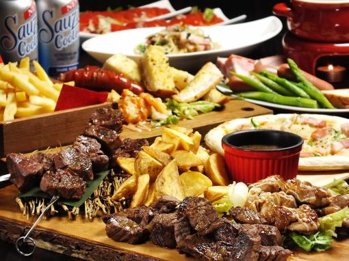 2.5H食べ飲み放題『最強プレミアムコース』サイコロステーキなど全てグレードアップ!4,800円★