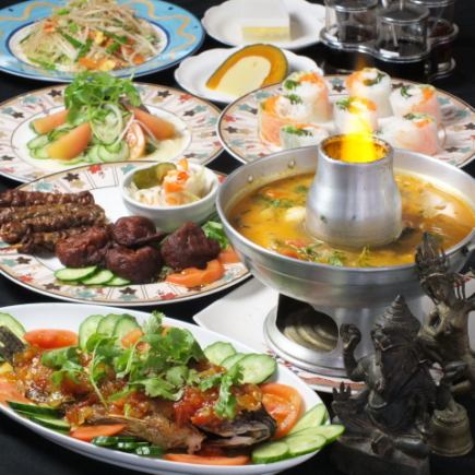 ◇◆Enjoy Cambodian cuisine with the Cambodian course: 8 dishes x 2 hours all-you-can-drink for 6,050 yen◆◇