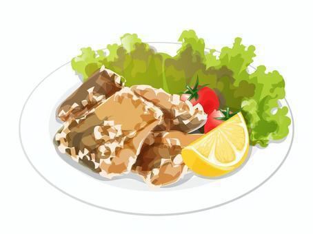 가다랭이 류다 튀김 반죽 폰즈