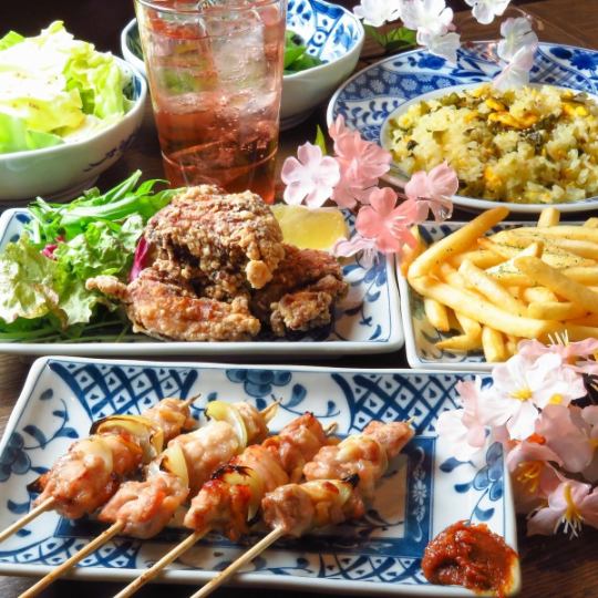 【4月～お花見二次会コース】6品3500円(税込)⇒3000円(税込)