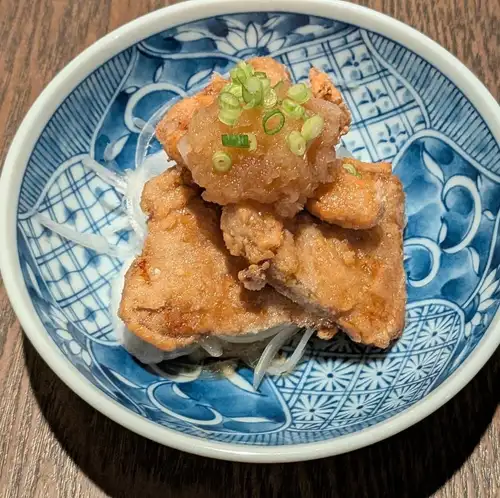 戻り鰹の竜田揚げおろしポン酢