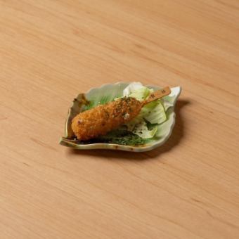 エビチリ串/カニグラタン串/豚キムチ串/コーンポタージュ串/餃子串