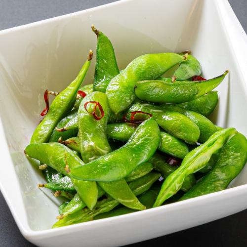 Grilled edamame peperoncino