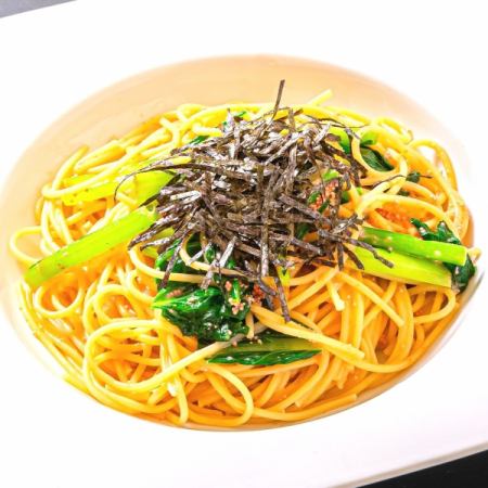 Japanese-style pasta with mustard cod roe