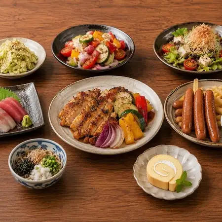 【150分飲み放題付き】納涼会コース(~9/30まで)◆お刺身盛り合わせなど全7品4300円(税込)