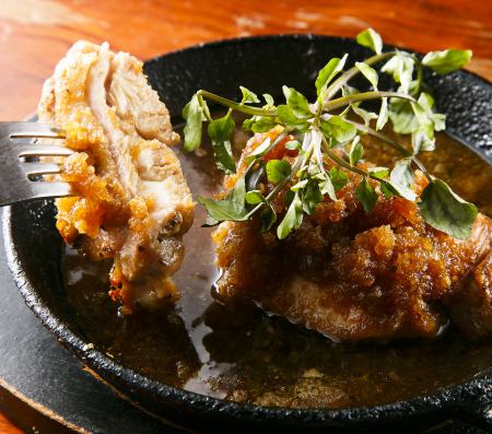 地鶏ももの柚子ポン酢おろし焼き